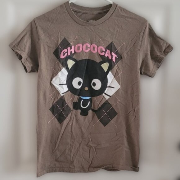Y2K Sanrio Chococat Plaid t-Shirt - Picture 1 of 3
